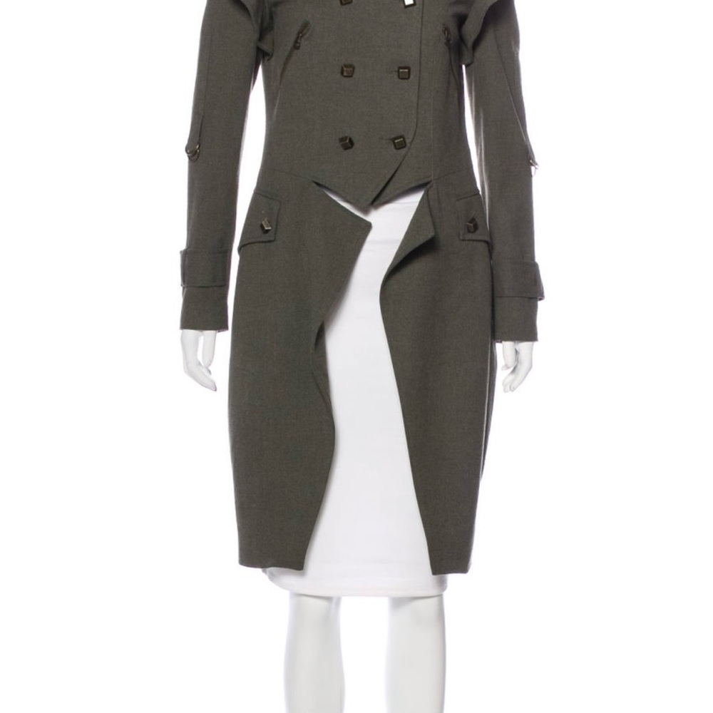 Robert Rodriguez Olive Trench Coat